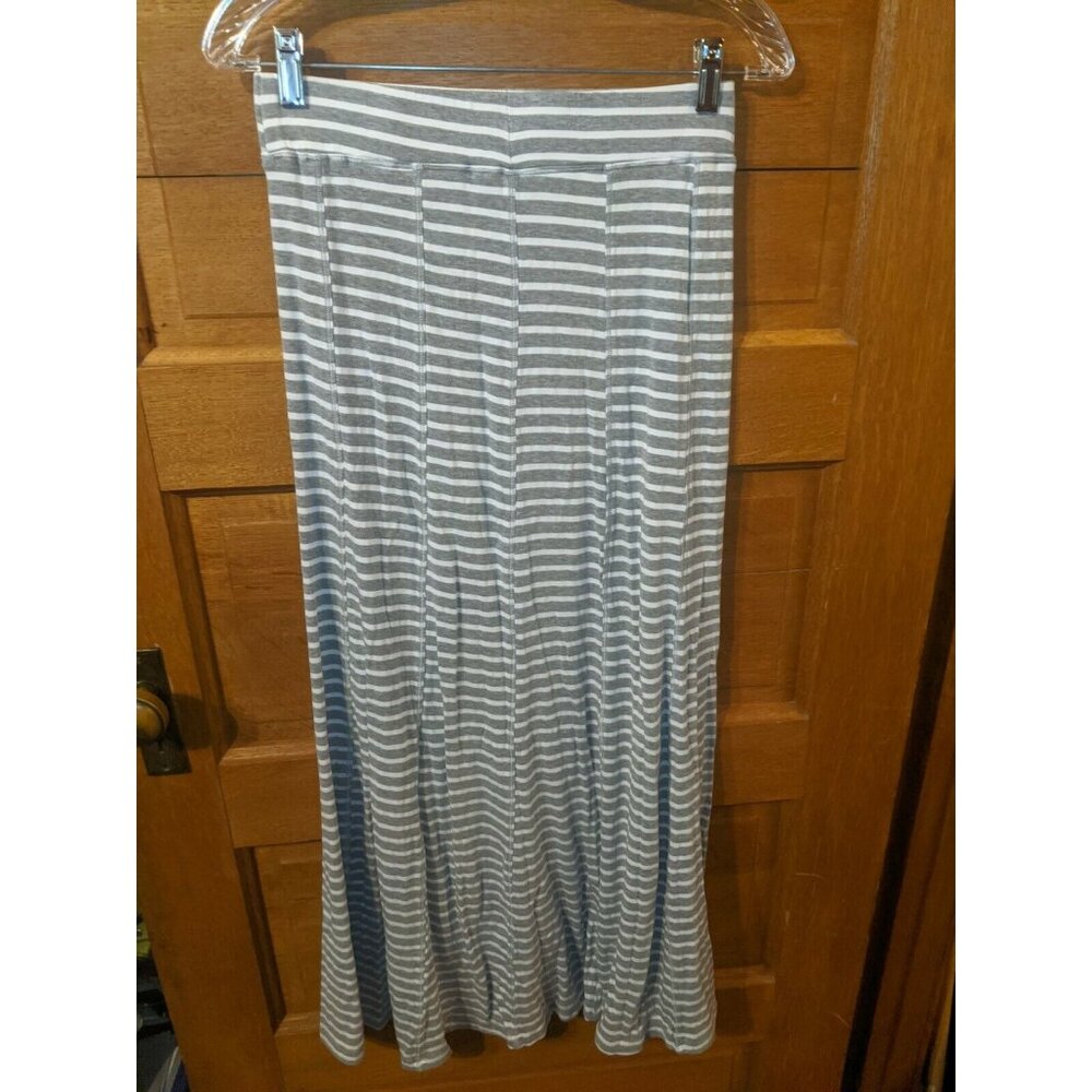 Umgee Striped White Gray Maxi Skirt Size Small S Womans
